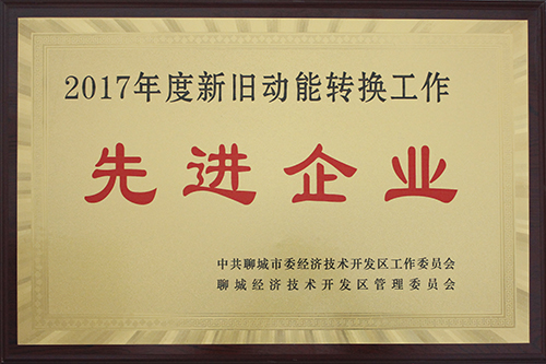 2017年度新舊動能轉(zhuǎn)換工作先進企業(yè)
